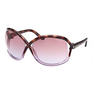 TOM FORD SUNGLASSES FT1068 56Z Dark Havana / Pink / Violet Gradient Mirror